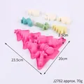 Pink Christmas tree silicone mold for DIY chocolate and candy, size 23.5x20x2.5cm. - Tree Shape 6-Cavity Style (J2762) / Pink