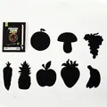 8-piece fruit shape scratch paper kit for children's DIY art - Fruit Series / 8 Sheets Set