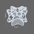 Mermaid theme face painting stencil for stage makeup, dimensions 12.9cm x 12.6cm - Mermaid