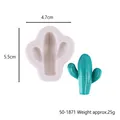 Detailweergave van de cactus succulenten DIY siliconen mal met maten 4,7 cm bij 5,5 cm - Cactus Stijl (50-1871-B) / 50-1871-B