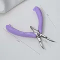 Taro purple jewelry pliers for DIY handmade crafts and wire wrapping hobby - GT Serrated Bent Nose Pliers (MP-106) / Taro Purple