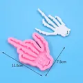 DIY Halloween skeleton hand middle finger silicone mold for cake decoration and crafts - Skeleton Hand Middle Finger Style (50-2425-A)
