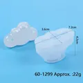 3D Wolkenform-Silikonform für DIY-Schmuck mit 7,2 cm Maßangaben auf blauem Grund - Irregulärer Wolken-Stil (60-1299)