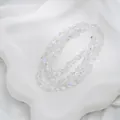 Unregelmäßig facettierte klare Kristallglasperlen für DIY-Schmuck - Irisierender Facettierter Stil (1#) / 90 Stück/Packung