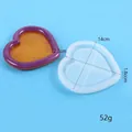 Heart-shaped storage tray silicone mold for DIY resin art with detailed dimensions - Heart Shape (60-1211)