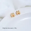 Polierte goldene Edelstahl-Buchstaben-M-Abstandshalter für DIY Armbänder und Ketten - Buchstabe M (H79-13) / 1 Stück / Goldplattierter Stahl