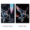 Rainbow unicorn DIY scratch art paper set including envelope and pattern inner page - Unicorn / 40.5 x 28.5 cm