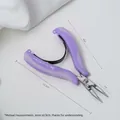 Purple jewelry needle-nose pliers with 12.3cm length for handmade crafting and beading - GT Long Round Nose Pliers (MP-94) / Taro Purple