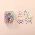 Bunte Metall-Büroklammern in Macaron-Farben mit Stern- und Tierformen, 12er-Set - Gemischter Stil D