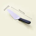 Stainless steel pizza server with black handle, dimensions 28cm x 5.5cm for baking - Triangular Pizza Cutter Style (76112) / Black