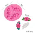 Rose flower silicone fondant mold for cake decorating and DIY baking craft tools - Rose Triple Mold (50-45-A)