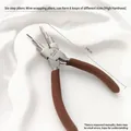 Professional 6-step bail making pliers for jewelry DIY with brown soft handles, 14cm length - High-End Six-Step Pliers (D30-2) / 1 Piece