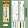 Kit adesivo per tabella altezza bambini fai-da-te con 6 pastelli e metro a nastro - Tecnologia futuristica