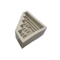 Geometrische Treppen-Silikonform für DIY Duftkerzen und kreative Gipsbastelarbeiten - Gestufter Wellenstil (50-2486) / Grau