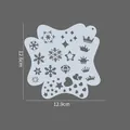 Face painting stencil template with snowflakes, stars, and crowns patterns, 12.9x12.6cm - Snowflake