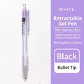 Minimalistischer lila transparenter 0.5mm Gelschreiber mit schwarzer Tinte und Spitze - 0.5mm / Lila