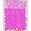 Pink geometric pattern DIY hollow stencil template for graffiti and coffee art F6085 - Dense Matrix Pattern Style (F6085)