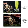 Kreatives Tier-Kratzbild-Set mit farbenfrohem Elefanten-DIY-Design für Kinder - Elefant / 40,5 x 28,5 cm