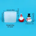 DIY Christmas Santa and snowman silicone candle mold with specific size measurements - Santa Snowman Style (50-3808-D)