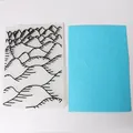 Embossing folder for fondant cake or cardstock with mountain wave pattern effect - Style C Wave Mountain (57153)
