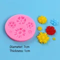 Sunflower daisy shape silicone mold for DIY cake and chocolate fondant decorations tool - Sunflower Daisy Style (50-184-A) / 50-184 Pink / Pink