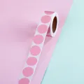Runde rosa selbstklebende Etiketten Rolle für wasserfeste Markierung und Geschenke - Hellrosa Rund Stil / 500 Blatt/Rolle