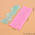 Molde grande de silicona rosa para bordes de tartas con patrones de corteza real. - Decoración de Corazón de Textura de Corteza (50-1556-A)