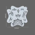 Face painting stencil with floral mandala patterns, reusable template, 12.9x12.6cm - Ancient Pattern