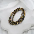 Unregelmäßige facettierte bunte Glasperlen für die DIY-Schmuckherstellung - Irisierender Facettierter Stil (11#) / 90 Stück/Packung