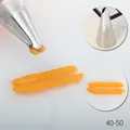 Stainless steel piping nozzle tip model 40-50 for cream frosting DIY baking - Teeth-Shaped Piping Tip (40-50) / 40-50 / Silver