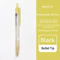 Gelber transparenter minimalistischer Druckkugelschreiber mit 0,5 mm Spitze und schwarzer Tinte - 0.5mm / Gelb