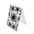 Detailed close-up view of starburst pattern on transparent plastic folding embossing folder - Geometric Star (56045)