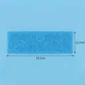 Rectangular blue lace floral silicone mold for DIY fondant cake decoration 33x11cm - Scroll Pattern Style (84113) / 33.2x11.2cm / Blue