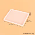 Rectangular DIY resin coaster mold silicone 18.7x13.7cm for tabletop display crafts - Small Rectangle (60-404) / 18.7x13.7x1.2cm