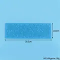 Intricate blue floral lace silicone fondant mold for DIY cake decoration, 35.5x11.8cm - Floral Plant Pattern Style (84114) / 35.5x11.8cm / Blue
