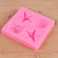 Pink ocean series starfish and seashell silicone mold for DIY fondant cake decoration - Starfish Shell Series (50-1881) / Pink