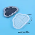 Detailed product dimensions for cloud-shaped silicone mold used in DIY resin coaster crafts - Cloud Shape (60-1216)