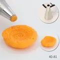 Professional 6-teeth medium stainless steel piping tip for cake frosting decoration 40-81 - 6-Teeth Star Piping Tip (40-81) / 40-81 / Silver