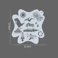 Reusable dinosaur and vehicle face painting stencil template, 12.9cm x 12.6cm - Future Era