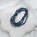 Blaue und graue unregelmäßig facettierte Kristallglasperlen für DIY-Schmuckherstellung - Irisierender Facettierter Stil (17#) / 90 Stück/Packung