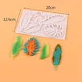 Professional botanical leaf silicone mold for DIY fondant and chocolate decoration - Tropical Plant Leaf Style - White (50-2934-B) / 50-2934-B