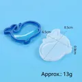 Whale-shaped silicone resin mold for DIY keychain pendant with blue glitter finish - Whale Shape (60-1217)