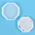 Achthoekige siliconen mal voor epoxyhars en onderzetter met marmerpatroon voor DIY projecten - Achthoekige Onderzetter (60-631)