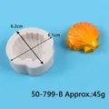 Ocean shell-shaped liquid silicone mold for DIY cake decorating and chocolate 45g - Shell Series (50-799-B) / Gray