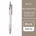 Minimalistischer schwarzer Gelschreiber mit 0,5 mm Spitze und transparentem Gehäuse - 0.5mm / Grau