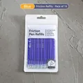 Set of 15 blue erasable gel pen refills featuring 0.5mm ST needle tip for smooth writing - Erasable Refill / 15 Pieces/Pack / Blue