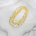 Irisierende blassgelbe facettierte unregelmäßige Glaskristallperlen für Schmuck - Irisierender Facettierter Stil (19#) / 90 Stück/Packung