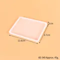 Moule en silicone rectangulaire pour sous-verres DIY, 12,8x8,7x1cm, poids env. 45g - 12.8x8.7x1cm