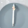 Creative minimalist transparent retractable gel pen featuring a cute yellow animal charm. - Deer / 0.5mm