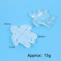 Sea turtle shaped silicone mold for DIY epoxy resin keychain and jewelry pendants - Turtle Shape (60-1218)